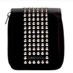 Diesel Black Wallet with Silver Studs
